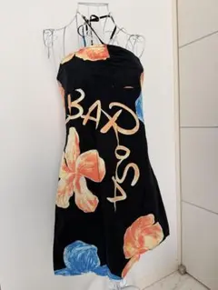 【新品同様】アルバローザ　花柄 キャミワンピース　ロゴ　ハイビスカス　オレンジ