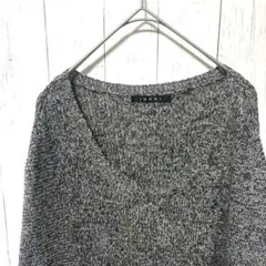 【INGNI】アンゴラ混✨ラメ輝く大人Vネックニット ゆるだぼ 体型カバー