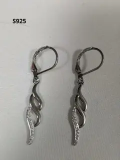 S925 アレルギー対応 ツイストデザイン ピアス　a-41