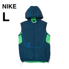NIKE ナイキ｜ベスト ネイビー 黄緑 Lサイズ