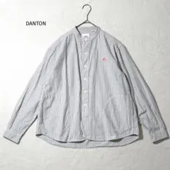 長袖バンドカラー ポケット付きシャツ #DT-B0279OXP新品未使用 38