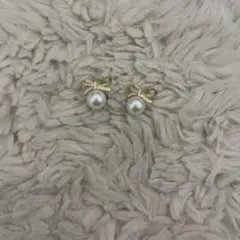 ピアス リボン パール アクセサリー