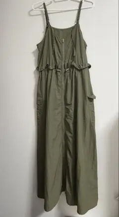 【RMAF】フロントZIPナイロンキャミワンピース