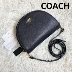 未使用級 COACH 黒 ブラック エレン ハーフムーン フラップ flapのサムネイル