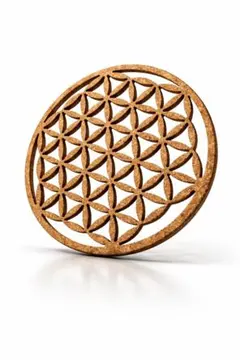 木製幾何学模様コースター