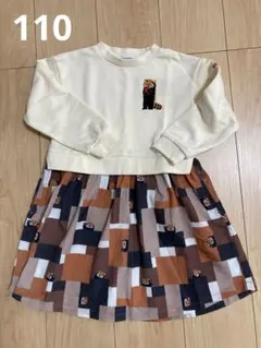 graniph イカク　長袖ワンピース 110