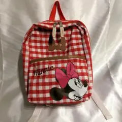 ミニーマウス キッズリュック ギンガムチェック