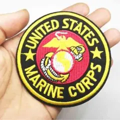 1枚　アイロン　刺繍　ワッペン　パッチ　ミニタリー　 アメリカ軍　マリーン