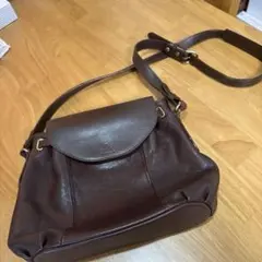 いたがき ダークブラウン レザー ショルダーバッグのサムネイル