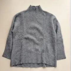 green label relaxing ヘアリー ハイネック ニット