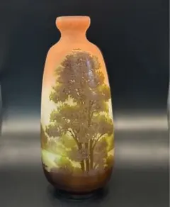 【希少アンティーク】エミール・ガレ 花瓶 29cm 湖水風景 フラワーベース 希少アンティーク】エミール・ガレ 花瓶 29cm 湖水風景 フラワーベース