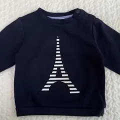 jacadi ジャカディ　エッフェル塔　ネイビー　トレーナー　36M 96cm
