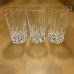 HOYAクリスタル　最高級　ハンドカットタンブラー 3個セット