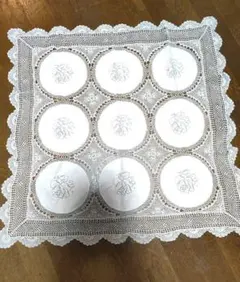 アンティーク調 ローズ刺繍 テーブルクロス