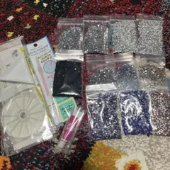 デコパーツ　ラインストーン　セット