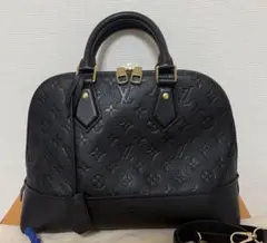 LOUIS VUITTON アルマpm アンプラントレザー黒　ハンドバッグ