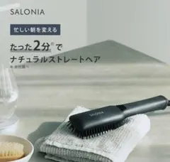 SALONIA ブラシヘアアイロン SL-012BKS