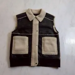 フリークスストア　リバーシブル　フェイクムートンボアベスト　Ｆ
