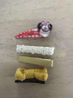 犬の顔デザイン ヘアクリップ4点セット