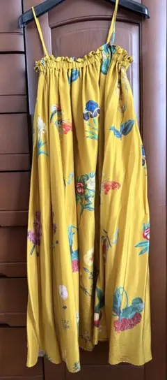 CABaN シルクロングスカート　黄色のサムネイル