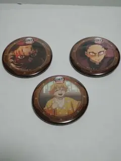 鬼滅の刃　無限城編第一章コラボカフェ「決戦の火蓋を切る」缶バ　炭治郎・善逸・玄弥