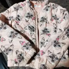 H&M 猫プリント キルティングジャケット US 6-7Y