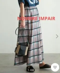 【新品未使用タグ付】NOMBRE IMPAIR　ロングスカート　チェックのサムネイル