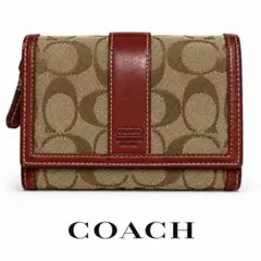 COACH Y2K VINTAGE シグネチャー 二つ折り財布 レッドのサムネイル