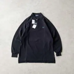 90s FRED PERRY デッドストック ブラック 長袖ポロシャツ