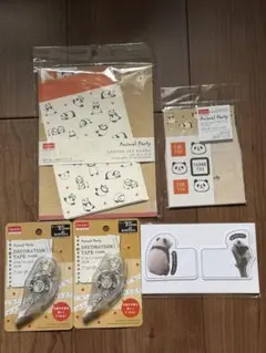 DAISO Animal Party パンダ 文房具セットのサムネイル