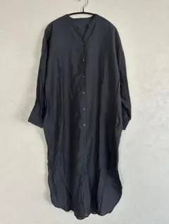 アーバンリサーチ ノーカラーロングシャツワンピ