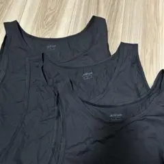 エアリズムデオドラントメッシュタンクトップ ブラック Lサイズ 3枚セット