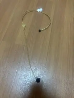 ゴールドメタルチョーカー ブラックビーズ付き