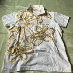 GOSEN ハーフジップ シャツ ホワイト ゴールド Lサイズのサムネイル