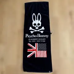 Psycho Bunny ゴルフ タオル ダークネイビー カラビナ付き