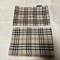 バーバリー ロンドン　ベージュチェック柄　枕カバー2枚