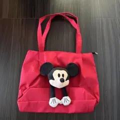 ミッキーマウス ぬいぐるみトートバッグ 赤新品未使用