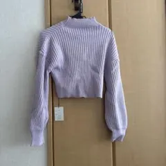 G.R.L. 薄紫 クロップドセーター 長袖