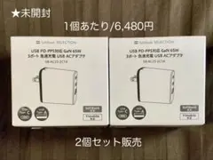 USB ACアダプタ 65W 2個セット