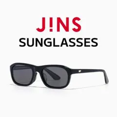 【未使用品】JINS 度無しサングラス スクエア ブラックのサムネイル