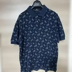 ETRO Milano ヨット柄 ポロシャツ ネイビー Mサイズ 総柄のサムネイル