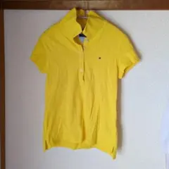 TOMMY HILFIGER ポロシャツ 半袖 イエロー Lサイズ