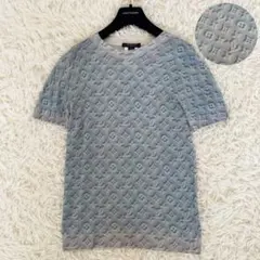☆ルイヴィトン☆ ウールカシミア　リブ編み半袖ニット ☆ルイヴィトン☆ ウールカシミア リブ編み半袖ニット