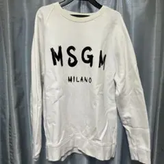 MSGM.ロゴトレーナー.Sサイズ.変色あり.クリーニング済み.スウェット