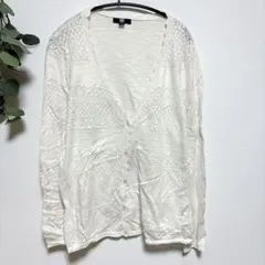 春 かわいい アイボリー カーディガン ボレロ アンサンブル コットン100%