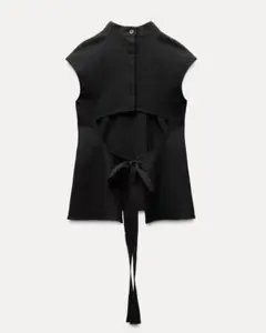 ZARA ハイネック バックリボン ベストのサムネイル