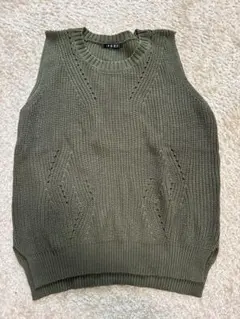 INGNI オリーブ ニットベスト M