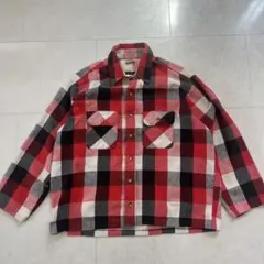 90s FIVE BROTHERネルシャツ 赤 黒 チェックのサムネイル