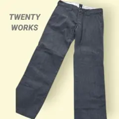 十二　メンズ　パンツ　トゥエンティーワークス　ズボン　31 黒　シンプル　無地