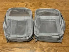 メッシュ縦型ポーチ　キャンドゥ　ダイソー　2個セット　化粧　離乳食のサムネイル